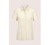 Kurzarmbluse MADELEINE "Bluse Kurzarm-Bluse aus Viskose", Damen, Gr. 42, weiß (perlweiß), Obermaterial: 100% Viskose CV., Blusen (49068558-42) perlweiß