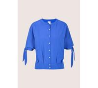 Kurzarmbluse MADELEINE "Blusenshirt Luftige Sommerbluse mit Fledermausärmeln", Damen, Gr. 44, blau (azurblau), Obermaterial: 100% Polyester PES., Modern, schmal, Blusen, Ärmel mit Tunnelzug und Bindeb