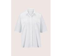 Kurzarmbluse MADELEINE "Hemdbluse Oversize-Hemd aus Baumwolle", Damen, Gr. 36, weiß, Obermaterial: 100% Baumwolle CO., Blusen (61789965-36) weiß