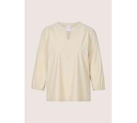 Kurzarmbluse MADELEINE "Jerseybluse Elegante Schlupfbluse mit V-Ausschnitt", Damen, Gr. 42, perlweiß, Obermaterial: 73% Polyamid PA. 27% Elasthan EL., Blusen (89349604-42) perlweiß