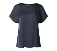 Kurzarmbluse MAERZ MUENCHEN "Maerz Muenchen 129800 Kurzarmbluse Damen Bekleidung", Damen, Gr. 46, blau, 50% Viskose, 50% Baumwolle, Blusen (19220756-46) blau