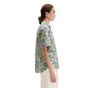 Kurzarmbluse MARC O'POLO "aus bedrucktem Baumwoll-Voile", Damen, Gr. 36, light pink, Obermaterial: 100% Baumwolle, bedruckt, regular fit normal, V-Ausschnitt, Blusen (94227802-36) light pink