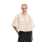 Marc O'Polo Relaxed Fit Bluse aus reiner Baumwolle mit Lochstickerei in Weiss, Größe 46