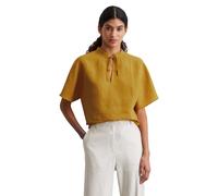 Kurzarmbluse MARC O'POLO "aus leichter Qualität", Damen, Gr. 42, gelb (m234), Obermaterial: 100% Leinen, unifarben, relaxed fit normal, normaler Saum, Blusen (51530964-42) m234