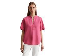 Kurzarmbluse MARC O'POLO "aus leichter Qualität", Damen, Gr. 46, m634, Obermaterial: 100% Leinen, unifarben, regular fit normal, V-Ausschnitt, Umschlagbund, Blusen (18931920-46) m634