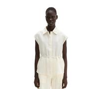 Kurzarmbluse MARC O'POLO "aus LENZING™ ECOVERO™", Damen, Gr. 46, weiß, Obermaterial: 83% Viskose, 17% Polyamid, unifarben, regular fit normal, normaler Saum, Blusen (82681706-46) weiß