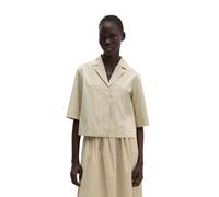 Kurzarmbluse MARC O'POLO "aus Popeline-Stretch", Damen, Gr. 46, linen beige, Obermaterial: 60% Baumwolle, 38% Polyester, 2% Elasthan, unifarben, regular fit bauchfrei, Blusen (18454824-46) linen beige