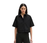 Kurzarmbluse MARC O'POLO "aus Premium-Popeline", Damen, Gr. 40, schwarz, Obermaterial: 100% Baumwolle, unifarben, regular fit bauchfrei, Spitze, Blusen (65025403-40) schwarz