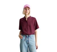 Kurzarmbluse MARC O'POLO DENIM "aus TENCEL™ Lyocell", Damen, Gr. L, merlot rot, Obermaterial: 100% Lyocell, unifarben, relaxed fit bauchfrei, normaler Saum, Blusen (48912161-L) merlot rot