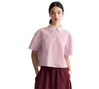 Kurzarmbluse MARC O'POLO DENIM, Damen, Gr. XL, light pink multi, Web, Obermaterial: 100% Baumwolle, relaxed fit, Blusen, relaxed aus Papertouch Popeline (39422557-XL) light pink multi