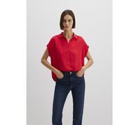 Kurzarmbluse MAVI "SHORT SLEEVE SHIRT", Damen, Gr. L, chinese rot, 100% Viskose, unifarben, loose fit normal, eng 1-Knopf-Manschette, Blusen, Bluse Kurzarm (26908242-L) chinese rot