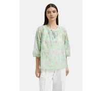 Kurzarmbluse MILANO ITALY, Damen, Gr. 38, mint, Web, Material: 100% Baumwolle, Paisley, regular fit normal, Rundhals, elastischer Bund, Blusen, mit Bindeband (69299141-38) mint