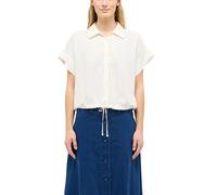 Kurzarmbluse MUSTANG "Damen Style Muce Short Sleeve", Damen, Gr. 40, weiß 2013, Twill, 70% Viskose, 30% Leinen, meliert, regular fit, Blusen (58807449-40) weiß 2013