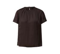 Kurzarmbluse S.OLIVER BLACK LABEL, Damen, Gr. 40, chocolate, Web, Obermaterial: 100% Polyester, normal hüftbedeckend, Rundhals, abgesteppte Kante, Blusen, Sommerbluse mit Animal-Print (35106140-40) ch