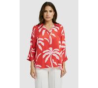 Kurzarmbluse SMITH & SOUL, Damen, Gr. M, rot (chili print), Web, Material: 100% Viskose, bedruckt, regular fit normal, hoch geschlossener Ausschnitt, gerader Abschluss, Blusen (43102719-M) chili print