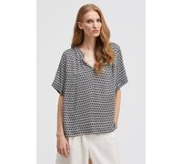 Kurzarmbluse SMITH & SOUL, Damen, Gr. S, schwarz, Web, Material: 100% Viskose, bedruckt, regular fit normal, V-Ausschnitt, gerader Abschluss, Blusen (88919848-S) schwarz