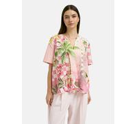 Kurzarmbluse SMITH & SOUL, Damen, Gr. XL, bunt (rose powder), Web, Material: 100% Baumwolle, bedruckt, regular fit normal, Rundhals, gerader Abschluss, Blusen, aus Baumwolle (21717621-XL) rose powder