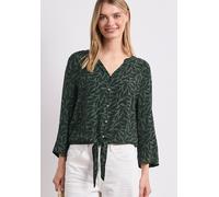 Druckbluse STREET ONE, Damen, Gr. 38, deep bound grün, Web, Obermaterial: 100% Viskose, geblümt, normal hüftlang, Rundhals, 1-Knopf-Manschette, Blusen Druckbluse, 3/4-Arm Sommerbluse mit floralem Must