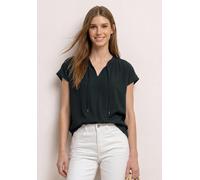 Street One Blusenshirt mit Split Neck und Smokdetail