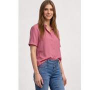 Hemdbluse STREET ONE, Damen, Gr. 40, blush berry, Web, Obermaterial: 88% Viskose, 12% Polyamid, unifarben, hüftlang, Aufschlag, Blusen Hemdbluse, Sommerbluse, unifarben, Viskosemix (86673259-40) blush