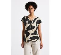 Gemusterte Bluse Grau 40