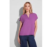Street One Frauen Blusenshirt in Unifarbe in Lila, Gr: 40