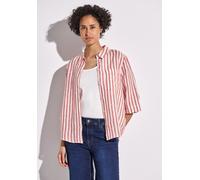 STREET ONE Damen A345632 Gestreifte Hemdbluse, Glory red, 42