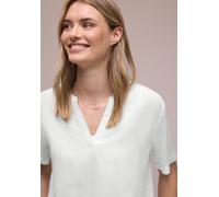 Street One Frauen Kurzarm Bluse mit Turn-Up in Weiß, Gr: 42