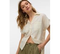 Vero Moda Thilde Kurzarmhemd M Silver Lining / Snow White