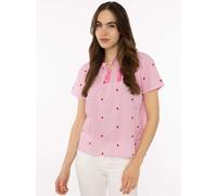 Zwillingsherz Bluse "Stripe & Stitch" in Rosa - Größe L/XL | Damen Blusen