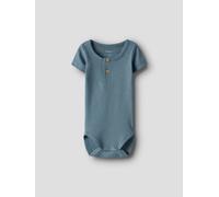 Kurzarmbody NAME IT "NBMKAB SS BODY NOOS", Jungen, Gr. 50, N-Gr, spring lake (blank), Jersey, Obermaterial: 57% Baumwolle, 38% Modal, 5% Elasthan, unifarben, regular fit normal, Rundhals, Bodys, Baumw