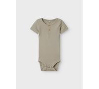 Kurzarmbody NAME IT "NBMKAB SS BODY NOOS", Jungen, Gr. 62, N-Gr, beige (pure cashmere), Jersey, Obermaterial: 57% Baumwolle, 38% Modal, 5% Elasthan, unifarben, regular fit normal, Rundhals, Bodys, Bau