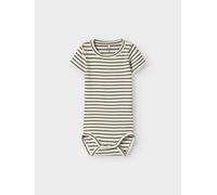 Kurzarmbody NAME IT "NBNBANI SS BODY NOOS", Baby, Gr. 74, N-Gr, bungee cord (blank), Sweatware, Obermaterial: 57% Baumwolle, 38% Modal, 5% Elasthan, unifarben, casual, regular fit normal, Rundhals, Ku