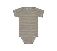 Kurzarmbody Streifen grau melange (0 - 2 Monate) - LÄSSIG 1531009136-56