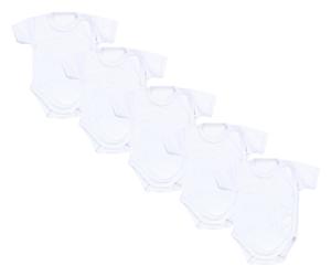 Kurzarmbody TUPTAM "Wickelbody Unisex Baby Kurzarm Wickelbody 5er Pack", Jungen, Gr. 56, N-Gr, weiß, Obermaterial: 100% Baumwolle CO., Bodys (98120033-56) weiß