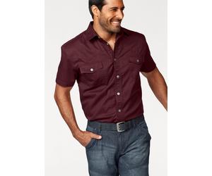 Kurzarmhemd ARIZONA, Herren, Gr. 43/44 (XL), N-Gr, rot (bordeaux), Obermaterial: 100% Baumwolle, unifarben, Basic, normal normal, Hemden, im Western-Stil (610811-43) bordeaux