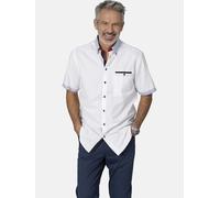 Kurzarmhemd BABISTA "Kurzarmhemd FLOREVETTO", Herren, Gr. L, weit, weiß, Obermaterial: 100% Baumwolle CO., regular fit, Hemden, mit raffinierten Kontrasten (73265249-L) weiß