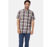 Kurzarmhemd BABISTA "Kurzarmhemd LENCIO", Herren, Gr. XL, weit, lila (lila kariert), Obermaterial: 80% Baumwolle CO. 20% Leinen LI., Hemden (58232643-XL) lila kariert