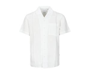 Kurzarmhemd BASEFIELD, Herren, Gr. M (39/40), Normalgrößen, weiß, Obermaterial: 55% Leinen, 45% Baumwolle., Leinenoptik, Hemden (99226911-M) weiß