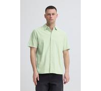 Kurzarmhemd BLEND "BHABAN SHIRT PP NOOS", Herren, Gr. M, N-Gr, grün, Web, Obermaterial: 70% Baumwolle, 30% Leinen, Leinenoptik, unifarben, regular fit normal, Hemden (47082523-M) grün