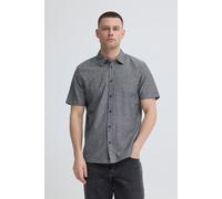 Kurzarmhemd BLEND "BHABAN SHIRT PP NOOS", Herren, Gr. M, N-Gr, schwarz beauty, Web, Obermaterial: 70% Baumwolle, 30% Leinen, Leinenoptik, unifarben, regular fit normal, Hemden (26610928-M) schwarz bea