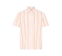 Kurzarmhemd BLEND "BHABAN SHIRT STRIPE", Herren, Gr. 3XL, N-Gr, peachskin, Web, Obermaterial: 70% Baumwolle, 30% Leinen, Leinenoptik, gepflegt, gestreift, relaxed fit normal, Hemden (44540040-XXXL) pe