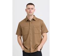 Kurzarmhemd BLEND "BHAdrian", Herren, Gr. XL, US-Größen, otter, 83% Polyester, 13% Viskose, 4% Elasthan, Strukturmuster, Basic, weit normal, ohne Ausschnitt, gerader Abschluss, Hemden, Kurzarmhemd im 