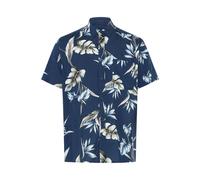 Kurzarmhemd BLEND "BHAMELO SHIRT PRINT", Herren, Gr. M, N-Gr, salute, Web, Obermaterial: 100% Viskose, bedruckt, geblümt, relaxed fit normal, Hemden (50342337-M) salute