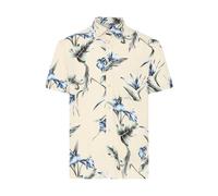 Kurzarmhemd BLEND "BHAMELO SHIRT PRINT", Herren, Gr. XL, N-Gr, oyster gray, Web, Obermaterial: 100% Viskose, bedruckt, geblümt, relaxed fit normal, Hemden (67106540-XL) oyster gray