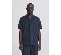 Kurzarmhemd BLEND "BHBasti", Herren, Gr. XL, US-Größen, salute, 70% Baumwolle, 28% Polyester, 2% Elasthan, unifarben, Basic, Basic normal, V-Ausschnitt, gerader Abschluss, Hemden, Modernes Frottee-Hem