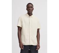 Kurzarmhemd BLEND "BHBobby", Herren, Gr. L, US-Größen, beige (bleached sand), 55% Leinen, 45% Viskose, unifarben, Basic, regular fit normal, ohne Ausschnitt, eingefasste Kante, Hemden, Lässiges Kurzar