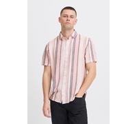 Kurzarmhemd BLEND "BHBobby", Herren, Gr. L, US-Größen, chalk pink, 55% Leinen, 45% Viskose, unifarben, regular fit, ohne Ausschnitt, gerader Abschluss, Hemden, Stilvolles Kurzarmhemd aus Leinenmix (69