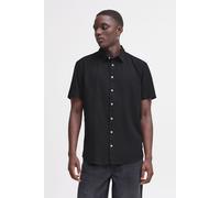 Kurzarmhemd BLEND "BHBobby", Herren, Gr. S, US-Größen, schwarz, 55% Leinen, 45% Viskose, unifarben, Basic, regular fit normal, ohne Ausschnitt, eingefasste Kante, Hemden, Lässiges Kurzarmhemd (5006911