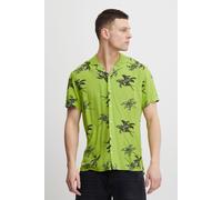 Kurzarmhemd BLEND "BHShirt", Herren, Gr. S, US-Größen, grün (bright lime grün), 100% Viskose, geblümt, regular fit normal, ohne Ausschnitt, eingesetzt, Hemden, Stilvolles Hemd mit kurzen Ärmeln (90726